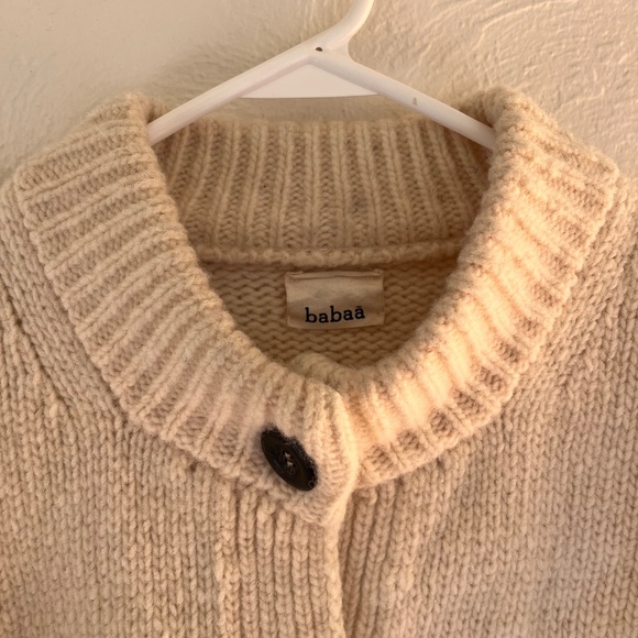 Babaa Cardigan no23 Natural wool - Picture 3 of 4